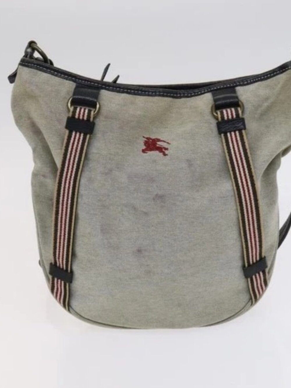 BURBERRY Nova Check Blue Label Shoulder Bag Canvas 2 Set Beige Gray Auth bs21820 - Picture 2 of 15
